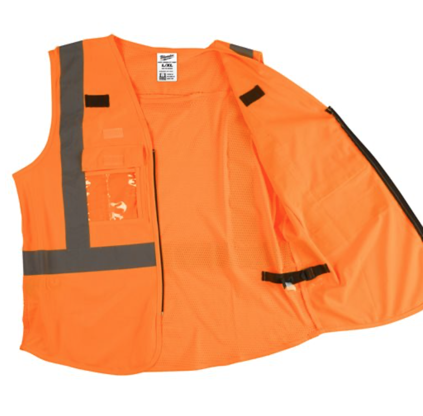 Milwaukee Výstražná vesta s vysokou viditelností oranžová - L/XL